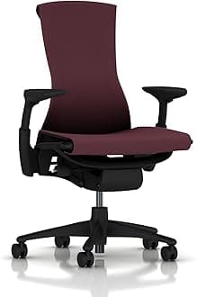 Herman Miller Embody Ergonomic Office Chair | Fully Adjustable Arms and Carpet Casters | Mulberry Rhythm