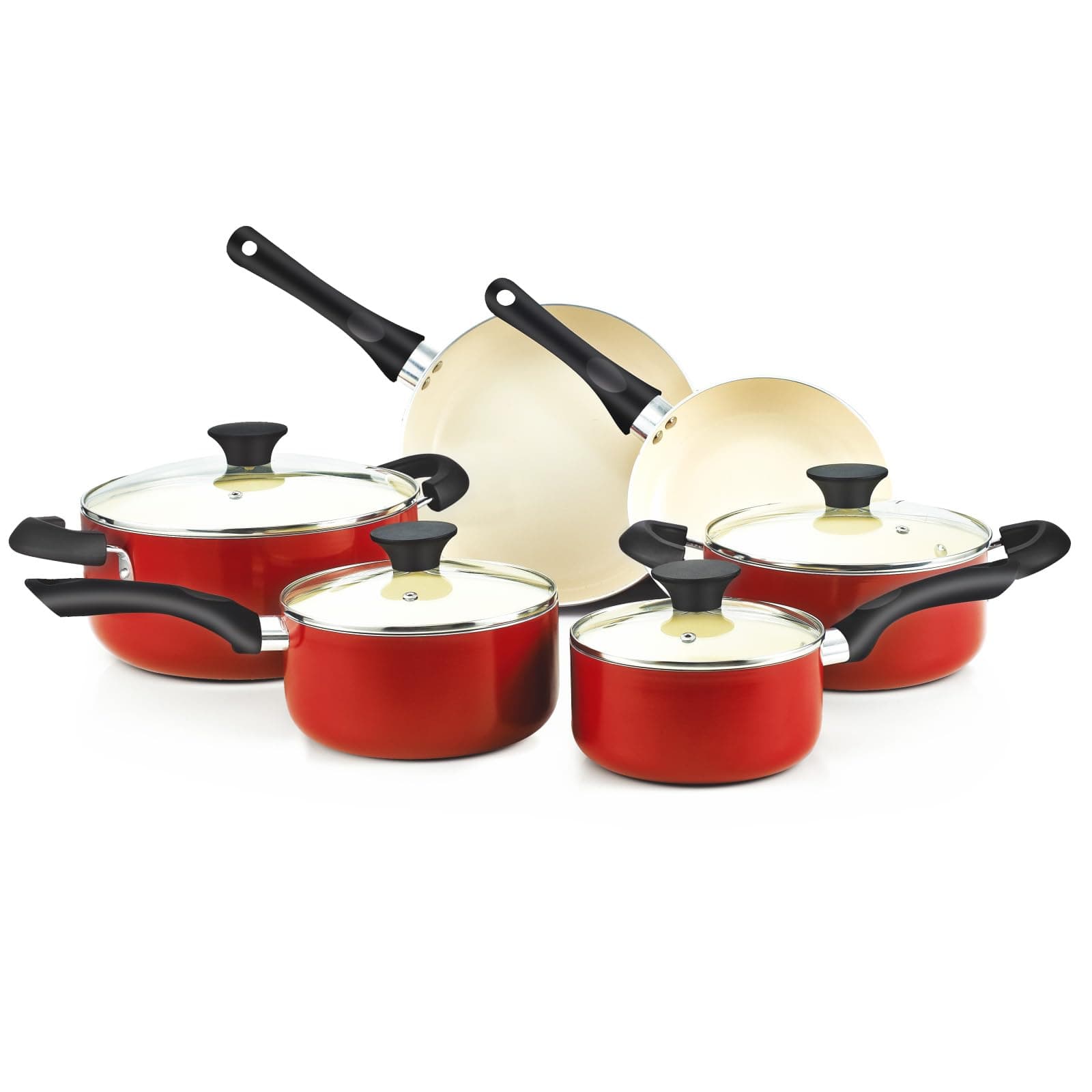 Cook N Home Piece Nonstick Ceramic Coating Cookware set 10-Piece NC-00359
