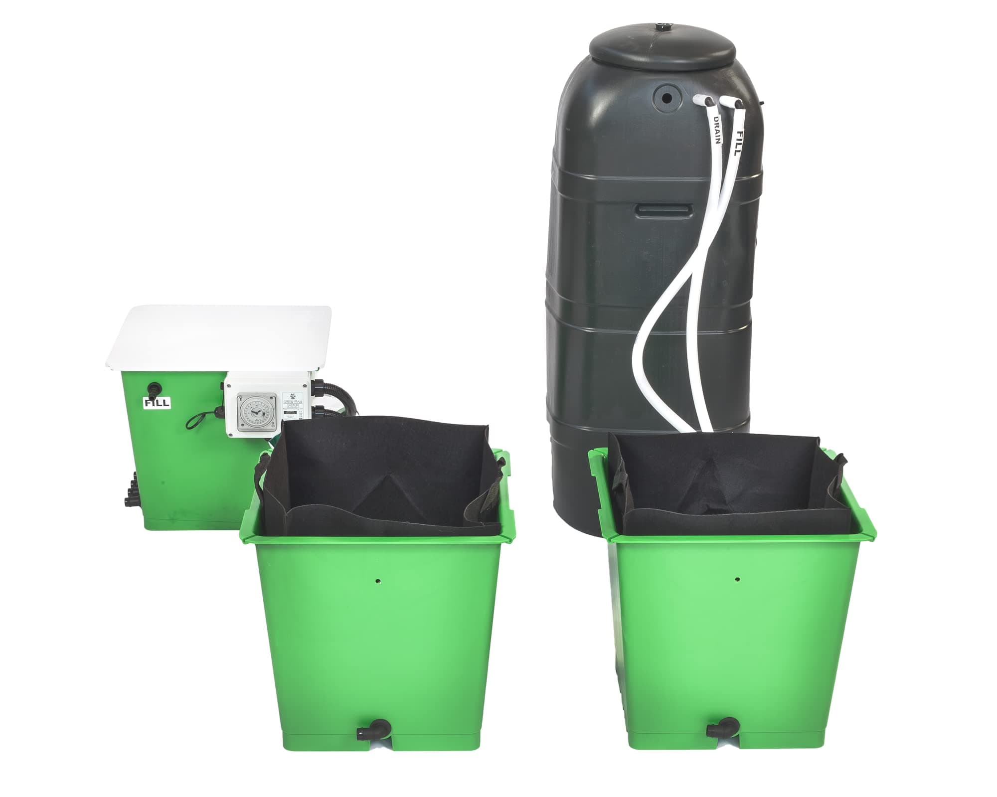 2 Pot Hydroponic Grow Kit - Flood & Drain