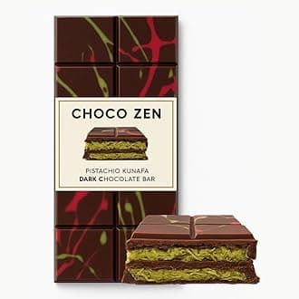 – Choco Zen Premium Dubai Chocolate Pistachio Kunafa Bar (190g, Dark Chocolate) – Luxury Dessert, Gourmet, Rich with Premium Roasted Pistachio & Crispy Kunafa, Dubai Chocolate Gift