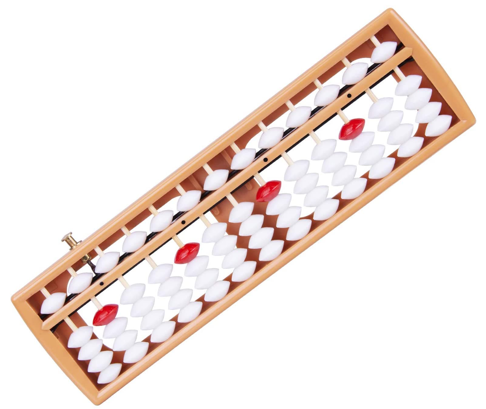 – Soroban, plastic abacus with 13 rows, Chinese calculator, counting tool with reset button