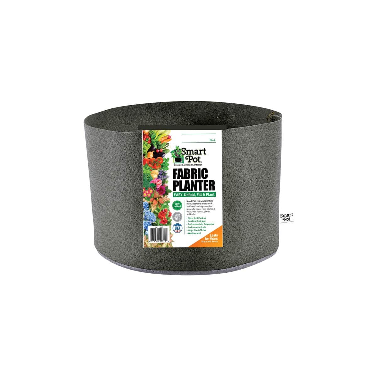 10020 Smart Pot Soft-Sided Container, Black,20-Gallon