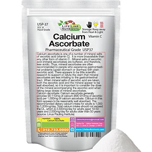 Calcium Ascorbate - Free Shipping, 1kg (2.2lbs), 100% Pure
