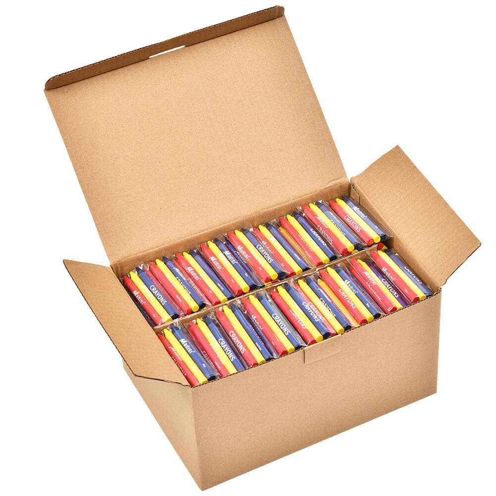 - Crayons Bulk Pack, Regular Size, 3 Colors, 300 Packs, 900 Count