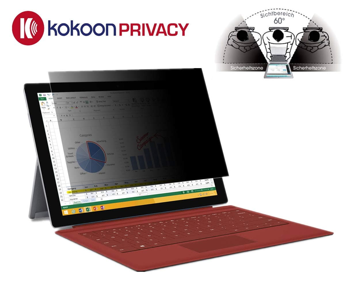 Privacy Filter for Laptop/Notebook Privacy Screen Protector Anti-Spy for Laptop 15.6 Inches