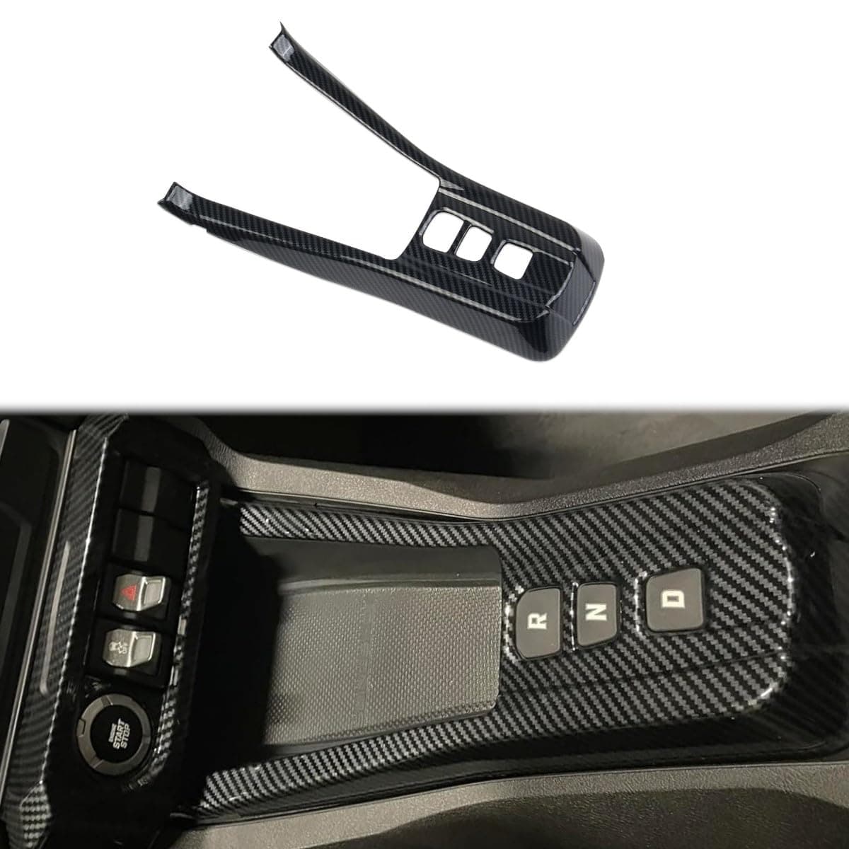 Carbon Fiber Central Control Gear Shift Panel Cover Trim Accessories for Polaris Slingshot 2020-2022