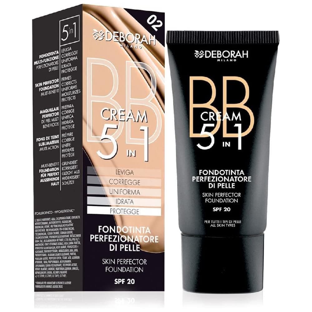 Deborah Milano BB Cream 5in1 Foundation, 2