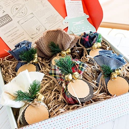 Holiday Ornament Cocktail Mixes & Table Setting 6 pc. Box Gift Set Christmas Drink Mix Ornaments for Holiday Party Decorations or Individual Gifts with A Variety of Margarita and Martini Flavors