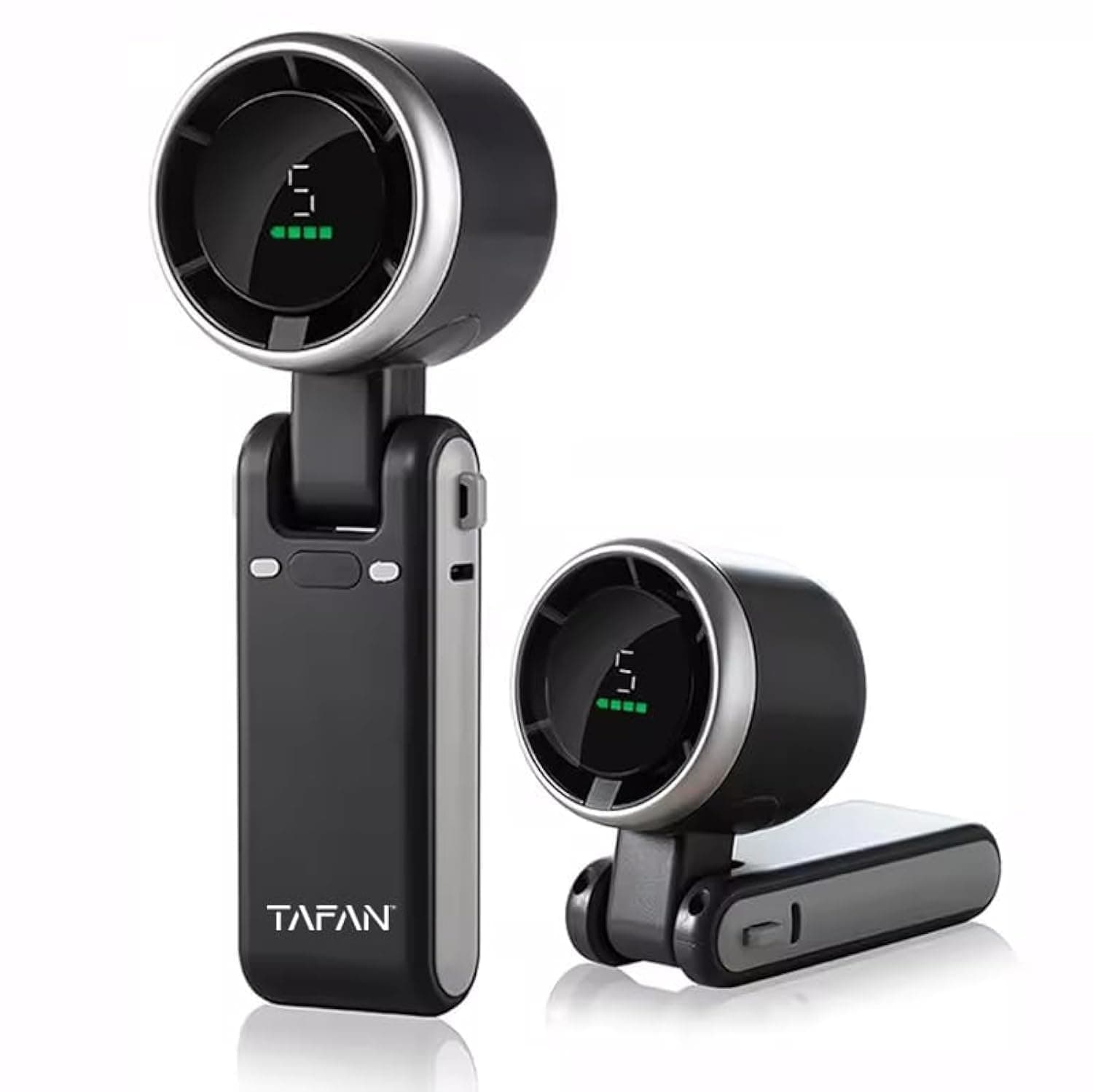 Mini Handheld Fan - Super Strong Wind Fan, 5-Speed Adjustable, Mini Fan, Foldable Fan, USB Rechargeable 3600mAh Battery - Portable Fan for Travel, Outdoor, Home (Dark Grey)