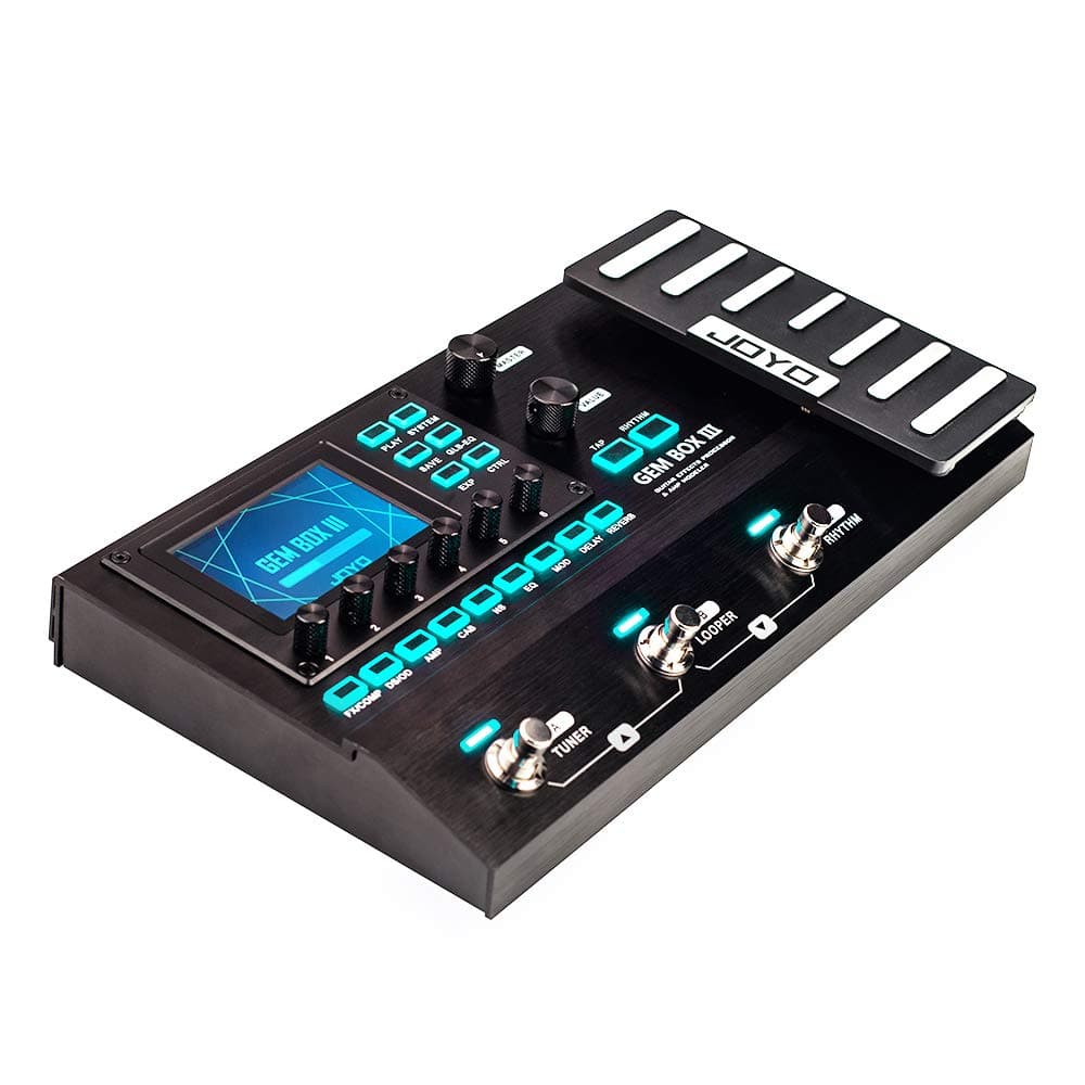 JOYO Guitar Multi Effect Processor with Expression Pedal with 157 Effect, 61 Preamp Modeling, 40 Drum Machine, IR Cab Simulation, Looper, Tap Tempo (GEM BOX III)