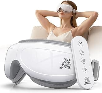 BOB AND BRAD Eye Massager, EyeOasis 2 Plus Eye Mask for Migraines with Remote, Heat, Compression, Smart Face Massager for Dry Eyes Relief, Great Gifts for Women Men
