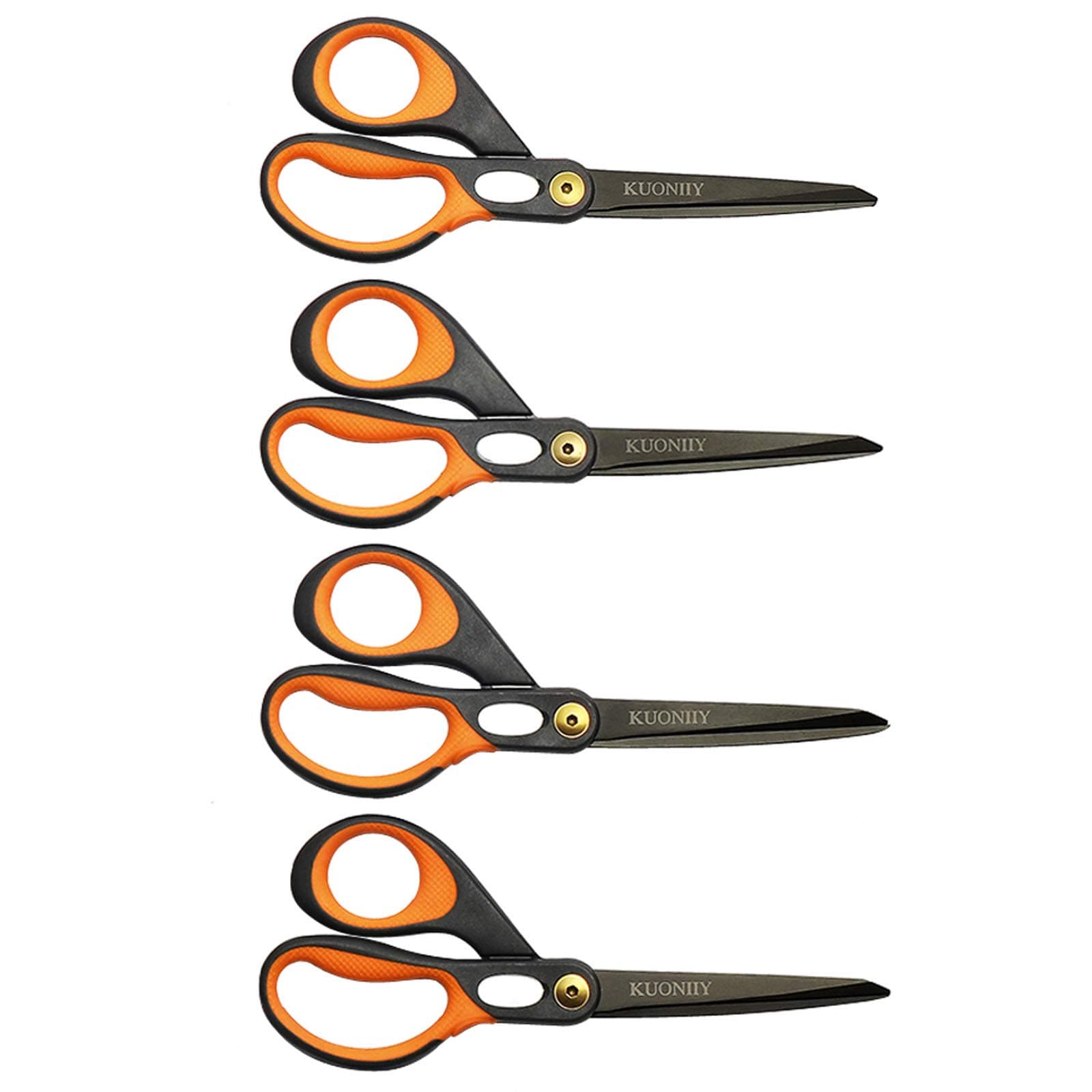– Scissors 8 Inch Ultra Sharp Titanium Coating Blades Soft Comfort-Grip Handles Multi-Purpose Scissors Set of 4