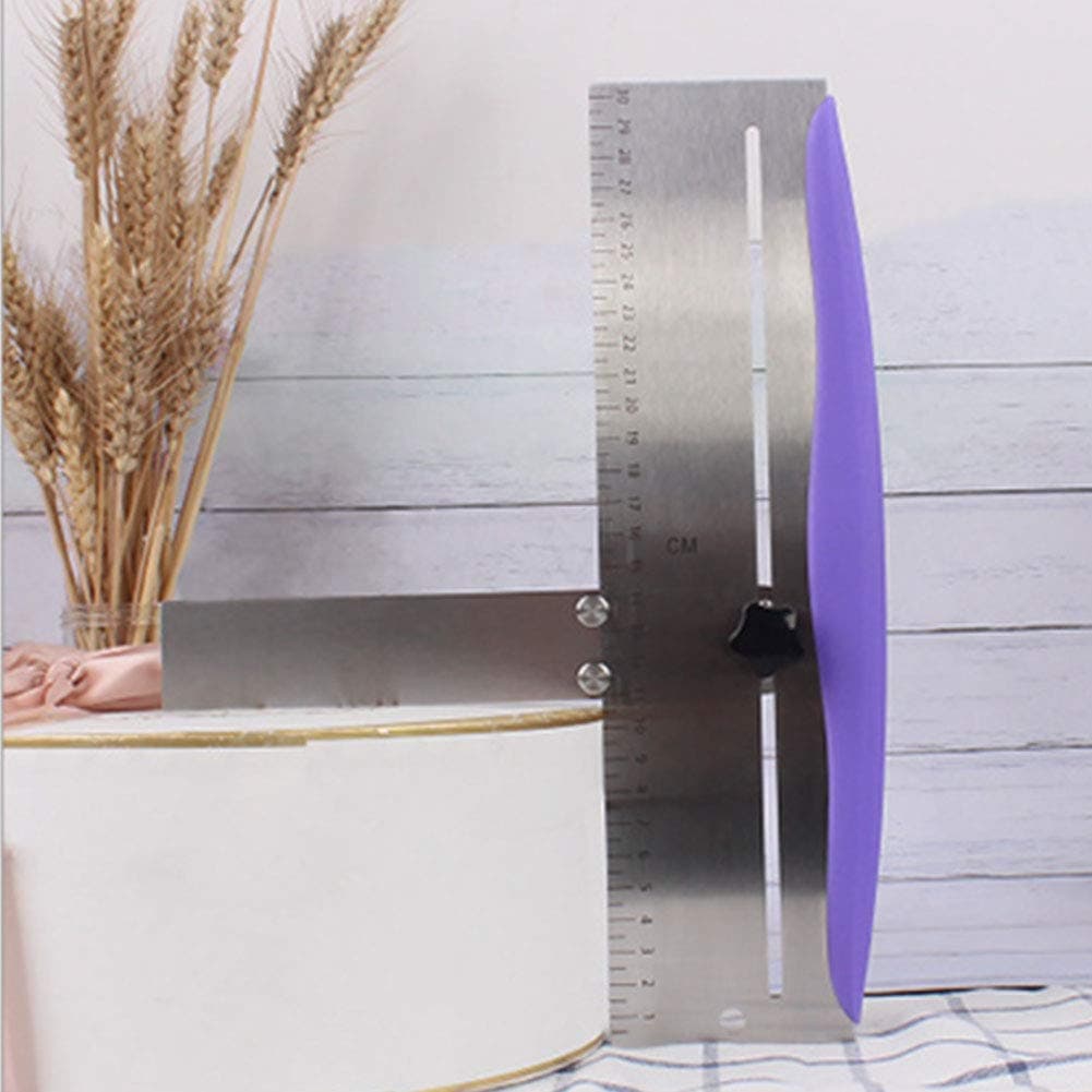 Cake Scraper Turning Tools Bakeware sy Clean Leveling Device Stainless Steel Kitchen gh Strength Spatula DIY Sth Adjustable Practical