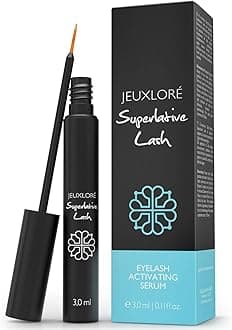 JEUXLORÉ Eyelash Growth Serum for Rapid Lash & Eyebrow Growth – Enhancer for Thicker, Fuller Eyelashes & Brows – Lash Serum for Conditioning, Curling, and Strengthening – 3ml Serum Treatment