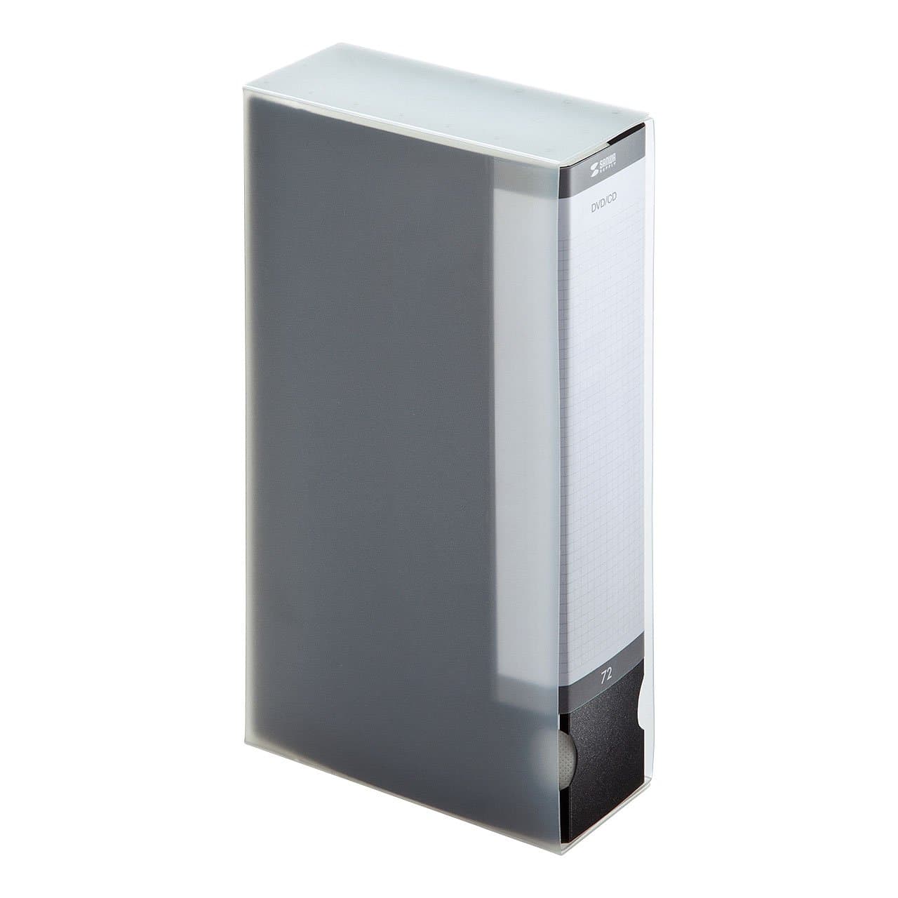 SANWA 72 Capacity File CD Case, Portable DVD/VCD Storage, Polypropylene Protective CD Wallet, Binder, Holder, Booklet with Customizable Index for Car, Home, Office, Black