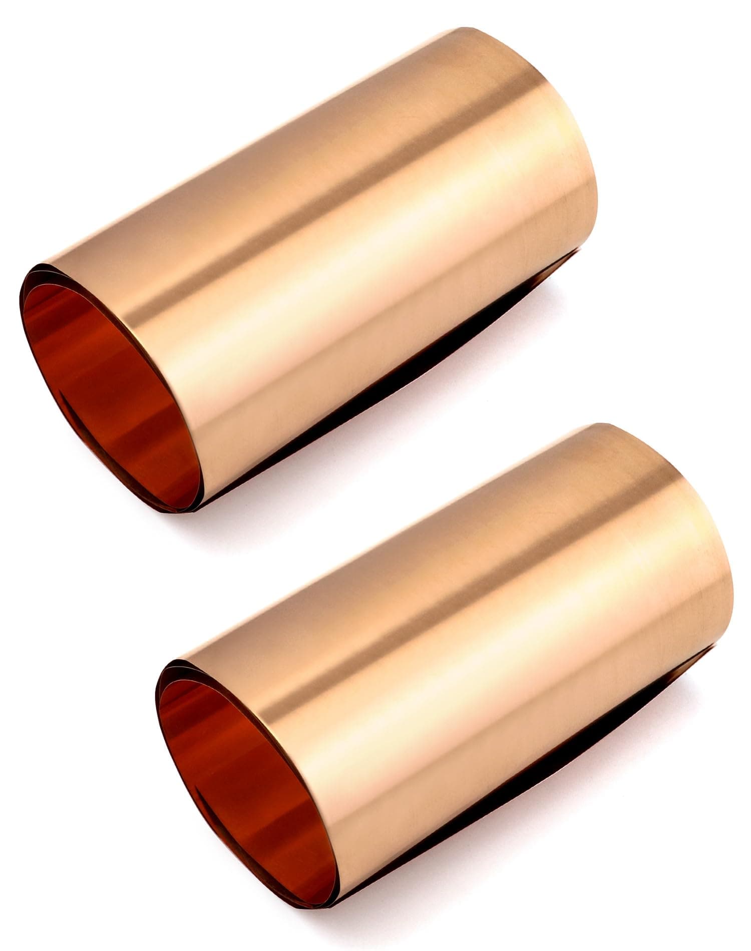 – QWORK® 2 Rolls of 0.1mm Copper Sheet Roll, 99.9% Pure Copper Metal Sheet Foil - Each Roll 0.1mm x 20cm x 1M (0.004" x 8" x 39.5")