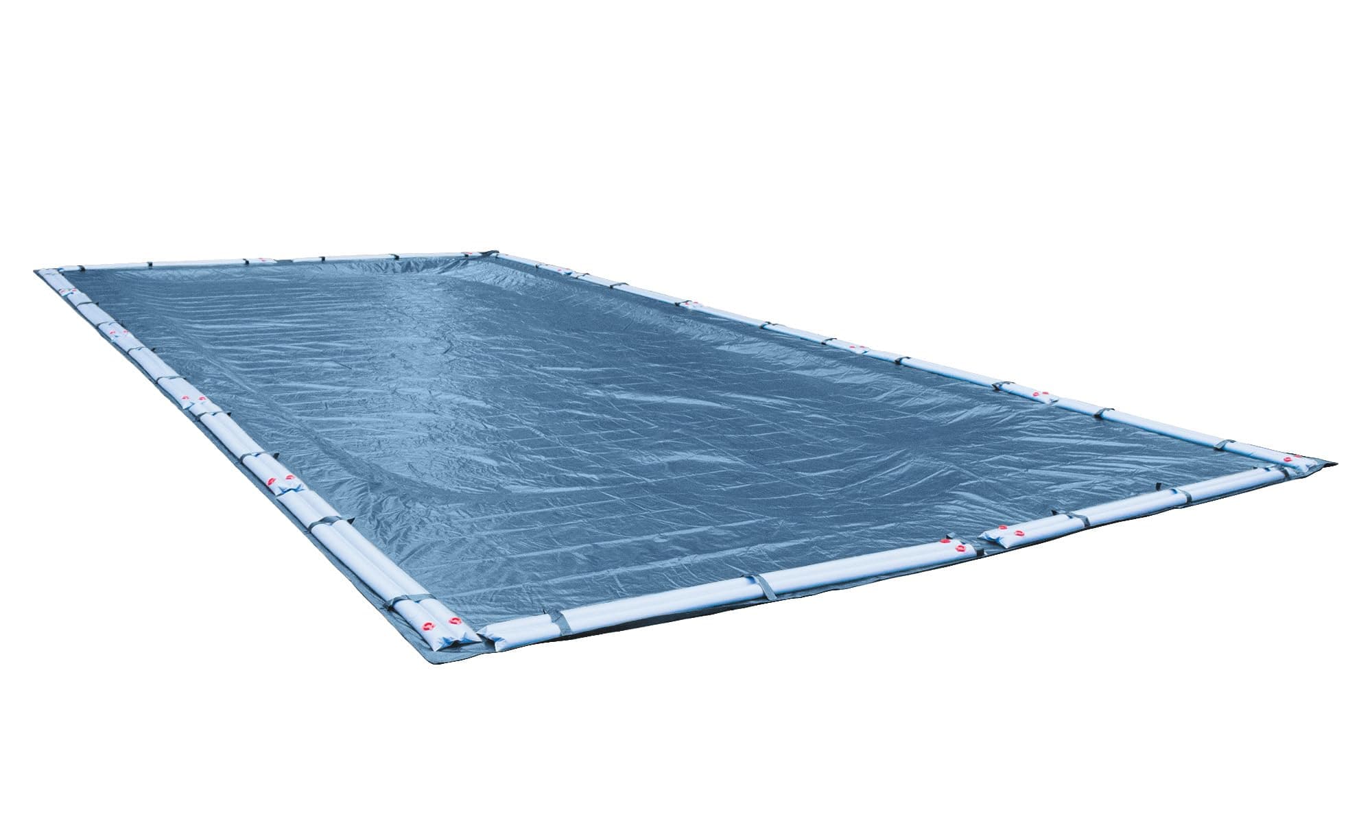 Pool Mate 18 x 40 ft Classic Blue Winter Pool Cover for Inground Pools, 5 ft Overlap (23 x 45 ft Cover Size), Solid 8 x 8 Scrim, 2.36 oz/yd2, 10-Year Warranty, Style: 351840RPM