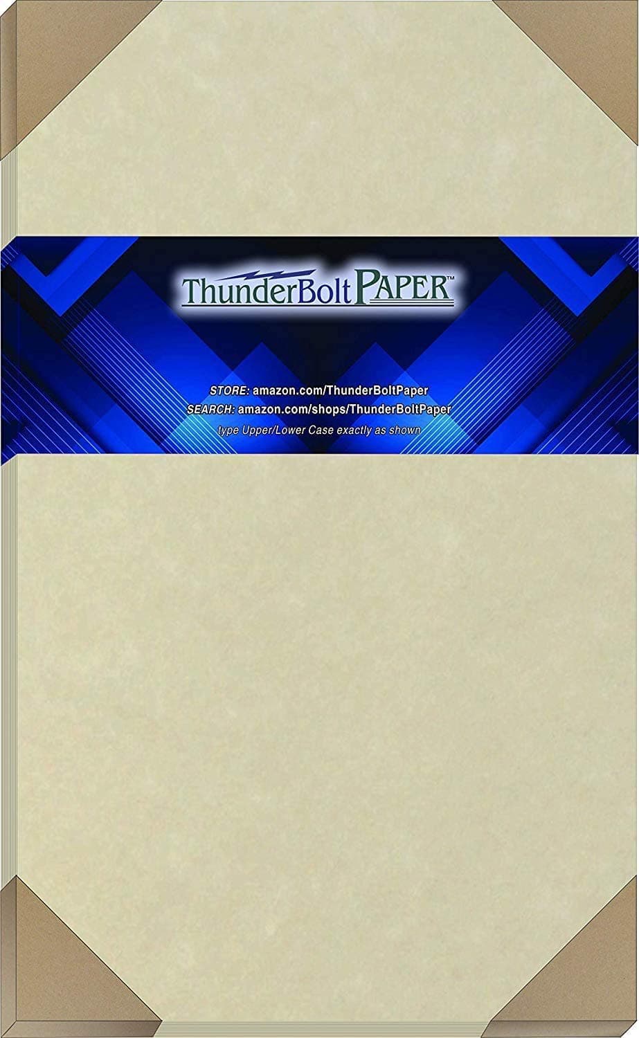 ThunderBolt Paper 150 Natural Parchment 60# Text (=24# Bond) Sheets - 8.5 X 14 inches Legal Size - 60 Pound is Not Card Weight - Vintage Colored Old Parchment Semblance
