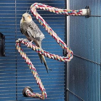 JW Pet Comfy Perch For Birds Flexible Multi-color Rope, Small - 32" Length