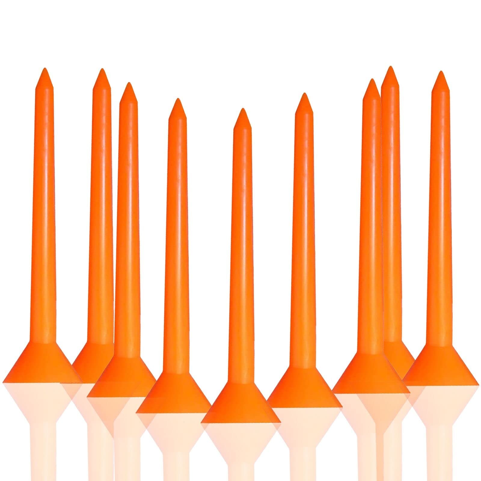 Golf Tees Plastic 70mm 83mm 2 3/4 3 1/4 Inch Unbreakable Value 50 Pcst, Golf Practice Tee Stable Durable Pro Upgrade Step Up Long Premium Color White Blue Orange Green Mixed for Men Women Kids