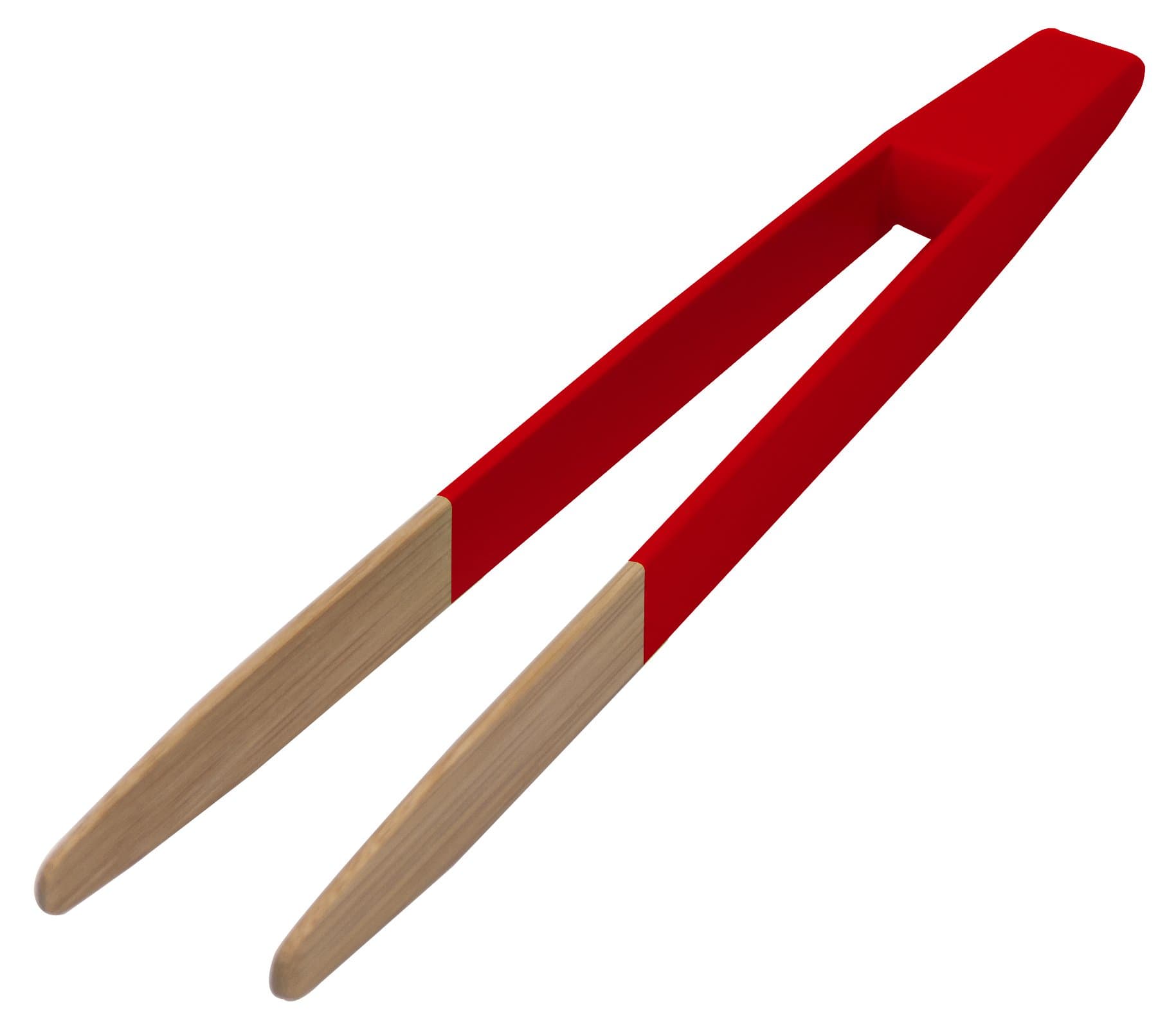 Pebbly Toast Tongs red