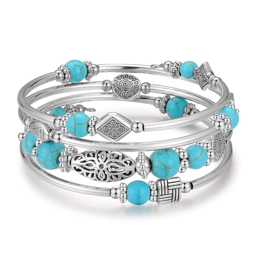 Wrap Bangle Turquoise Bracelet