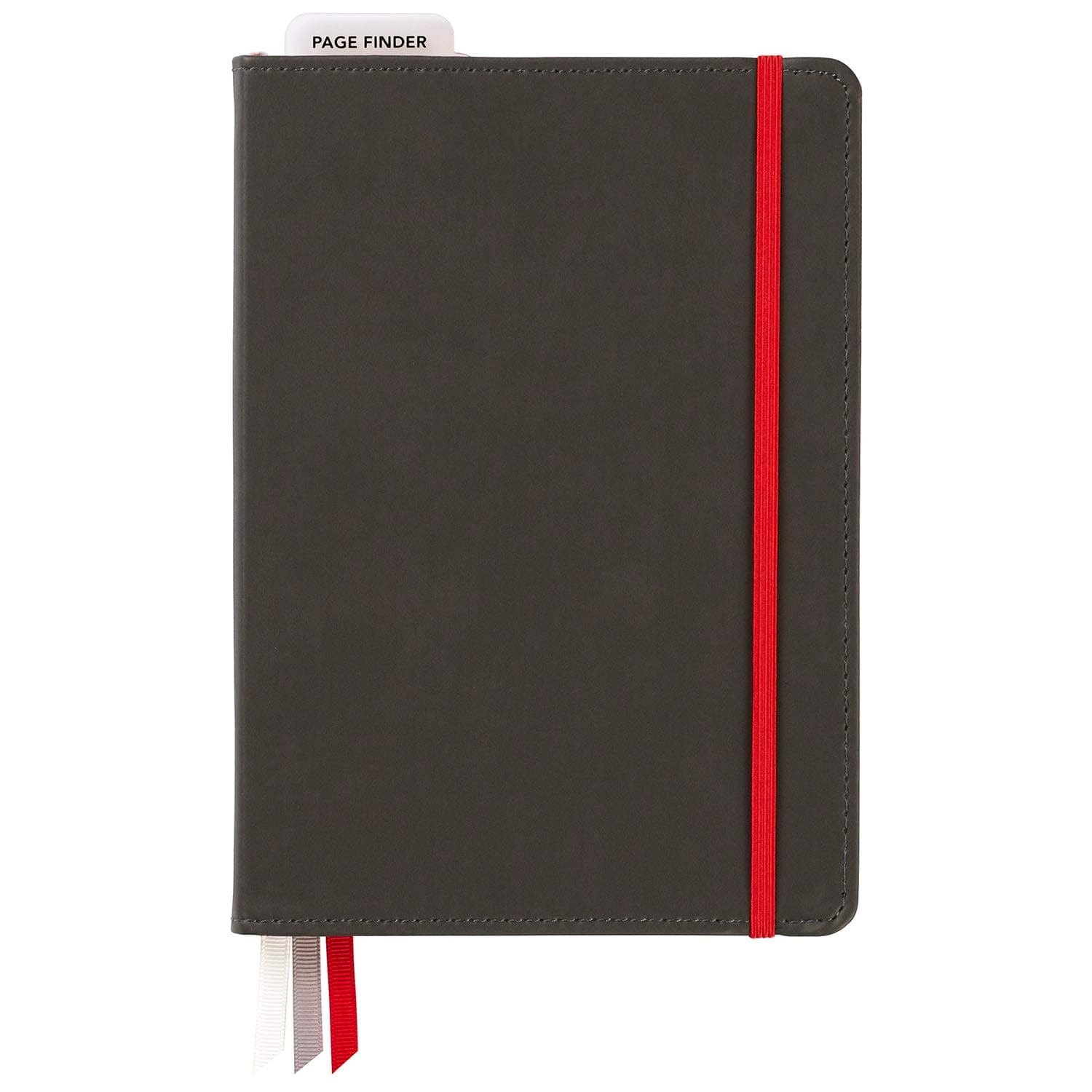 Black Leatherette Dot Grid Notebook Journal, 6'' W x 8.5'' L, 240 Pages