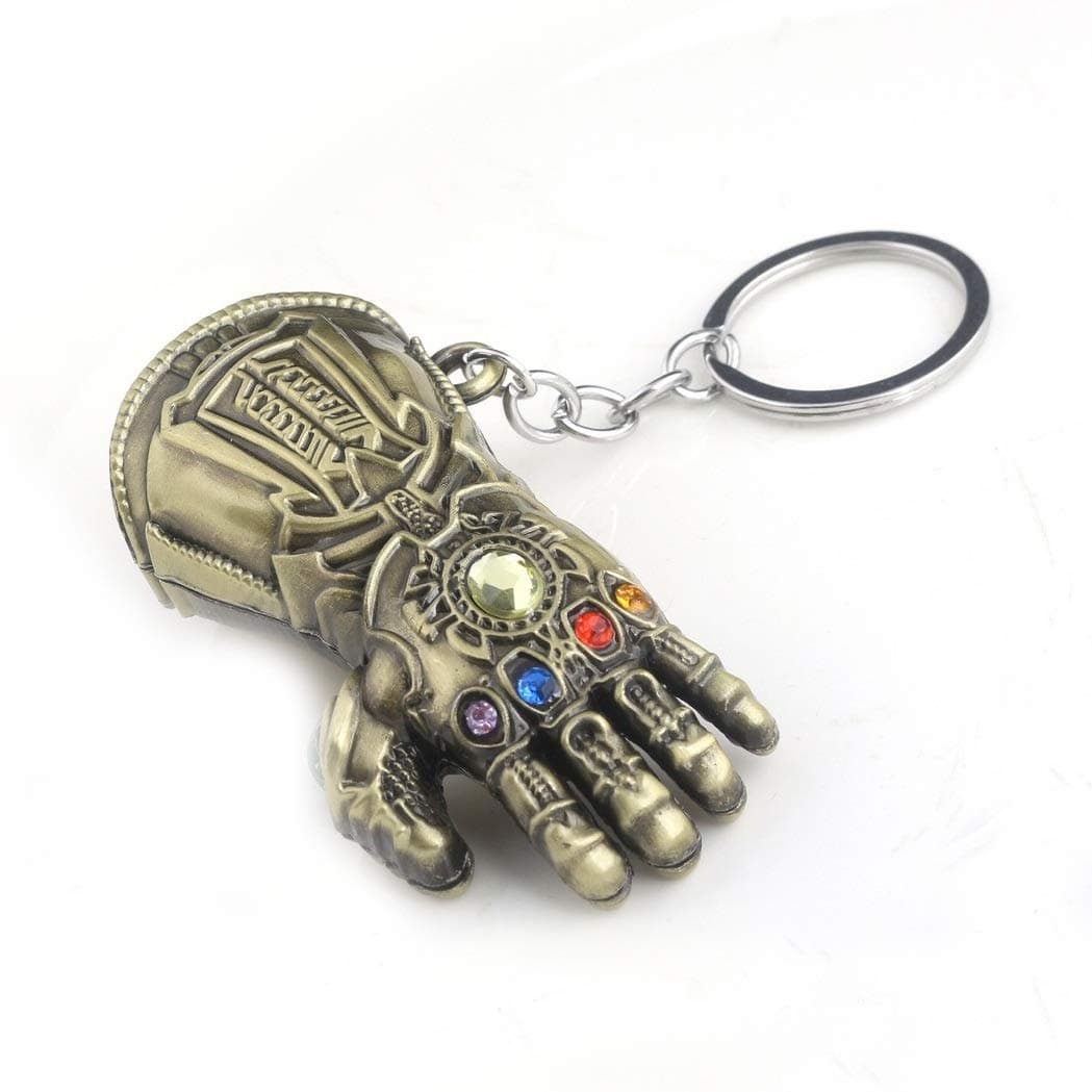 Nidavellir Infinity Gauntlet Keychain Marvel Thanos Glove Keychain Key Ring (Bronze)