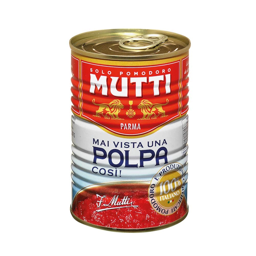Mutti Parma Polpa Finely Chopped Italian Tomatoes • Tomato Pulp for Pasta Sauce, Pizza, Soups & Stews, 14.11 oz ℮ 400 g