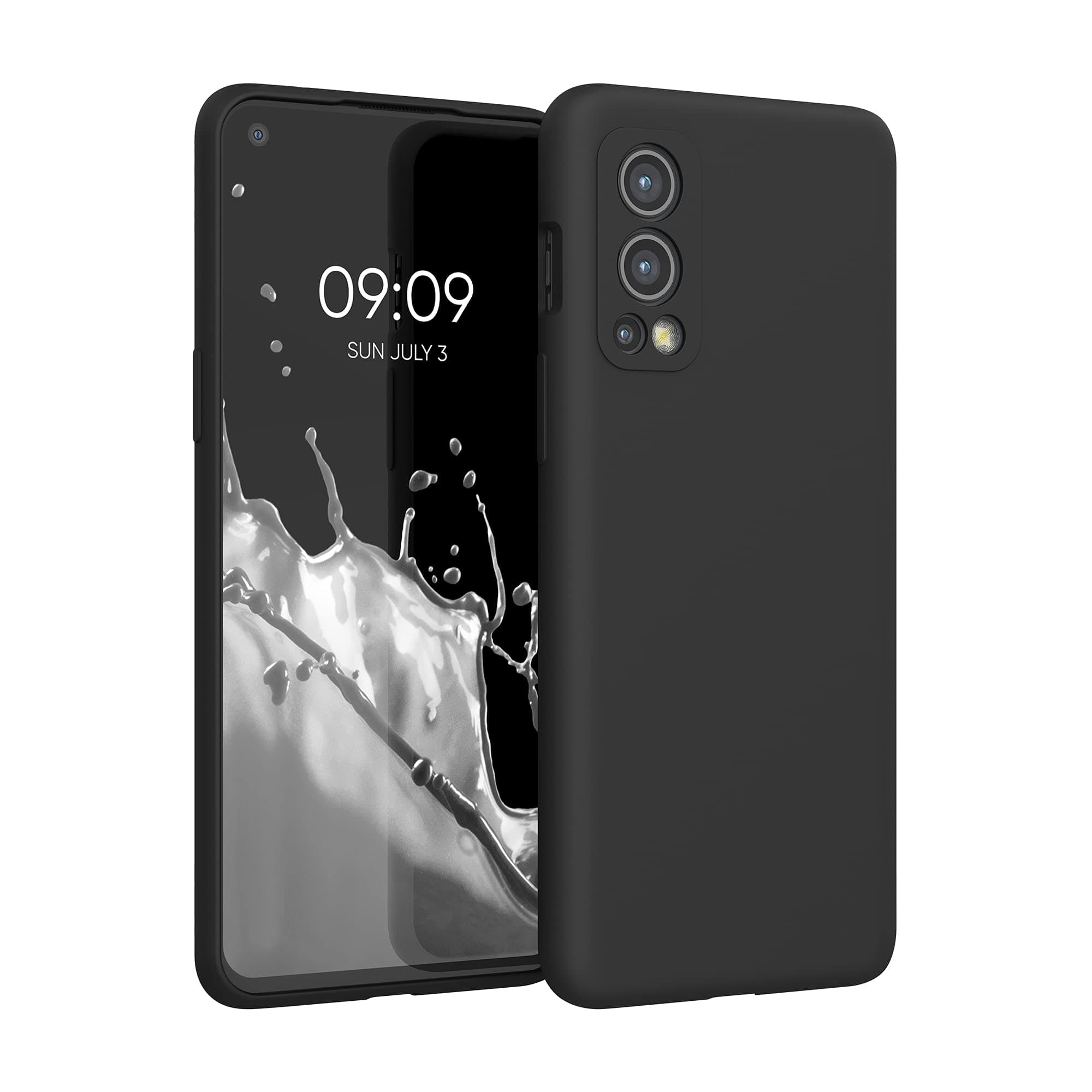 – kwmobile Case for OnePlus Nord 2 5G Case - Soft Cover - Shockproof Silicone - Wireless Charging Black