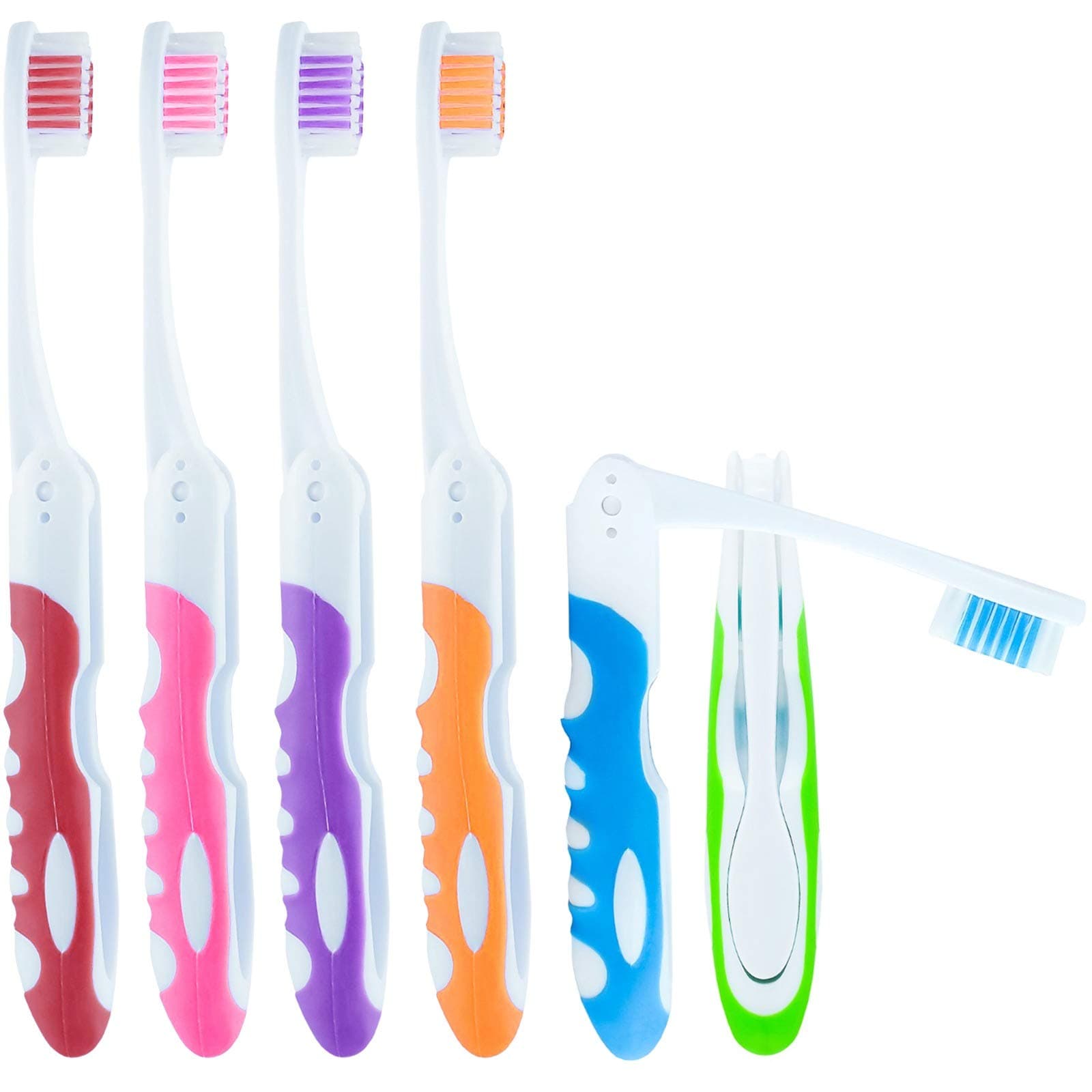 Travel Folding Toothbrush - (6 Pack)