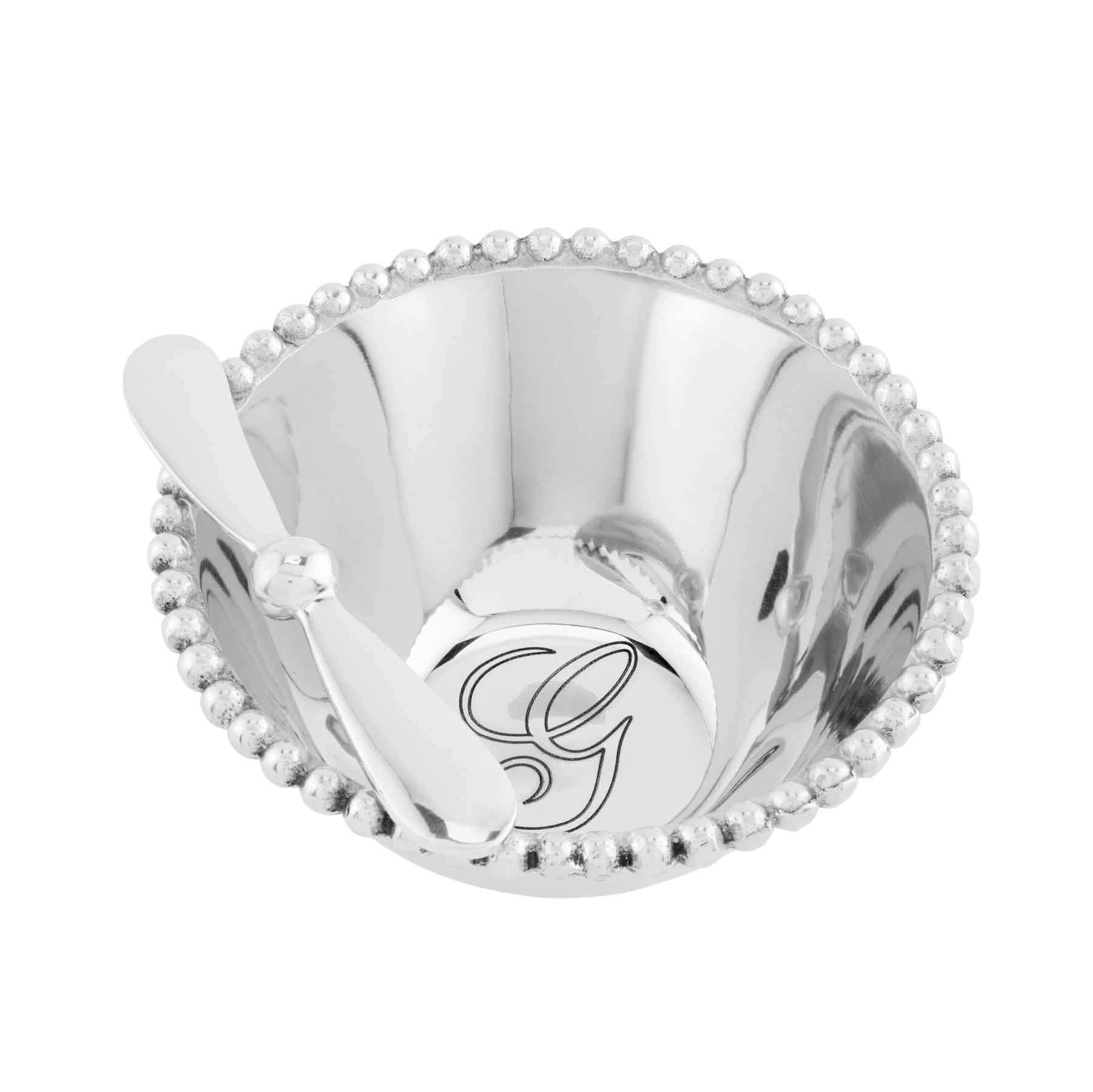 Mud Pie Blank Initial Aluminum Dip Set of 2