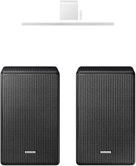 S801D 3.1.2ch Soundbar w/Wireless Dolby Atmos Audio, Ultra Slim Design, HW-S801D/ZA (Newest Model) 9500S Rear Speaker Kit - Wireless Dolby Atmos/DTS: X (SWA-9500S, 2021 Model)