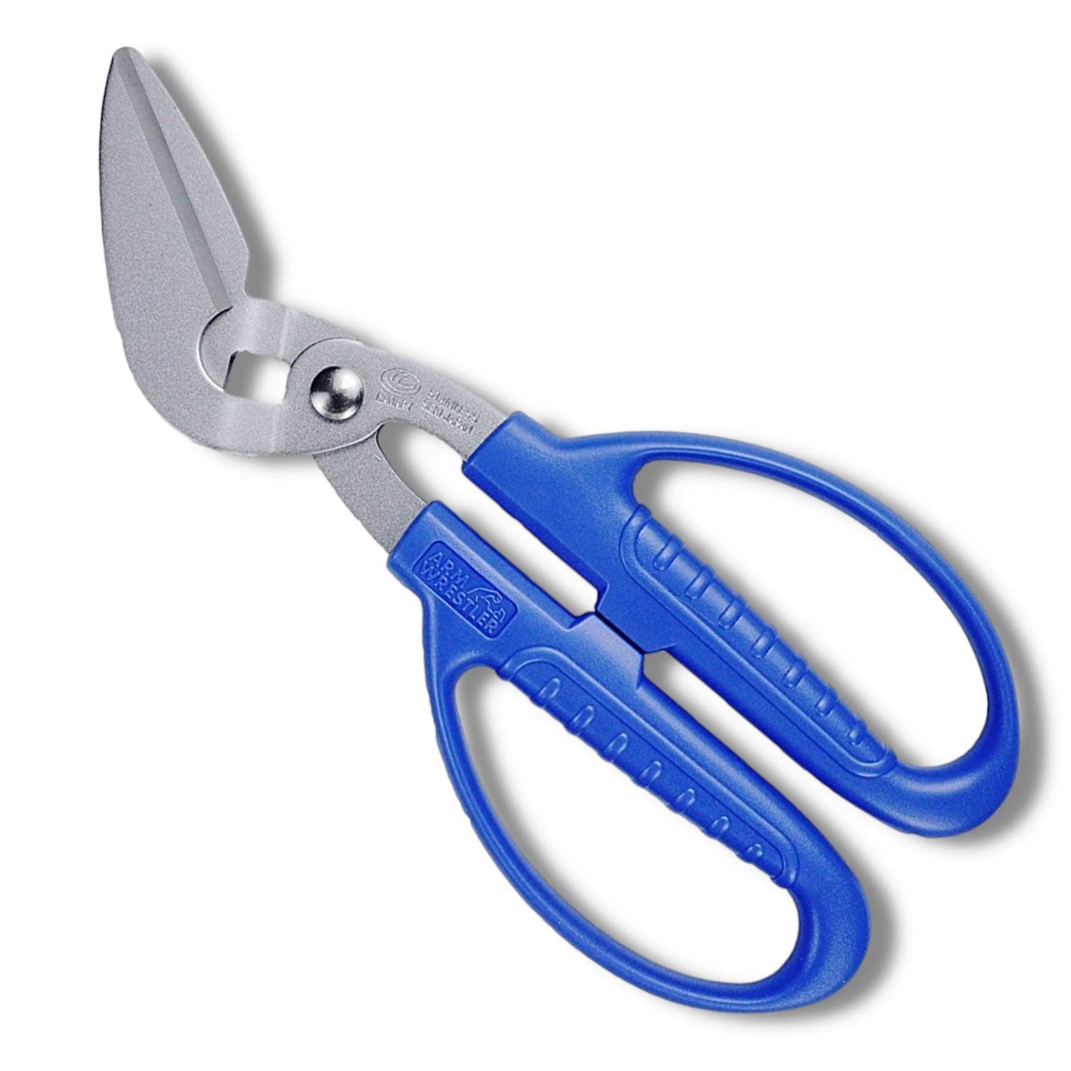 Metal Cutting Shears Heavy Duty 8.5" [Angled Blade], Tin Snips for Metal Sheet, Japanese Stainless Steel Blade, Made in JAPAN
