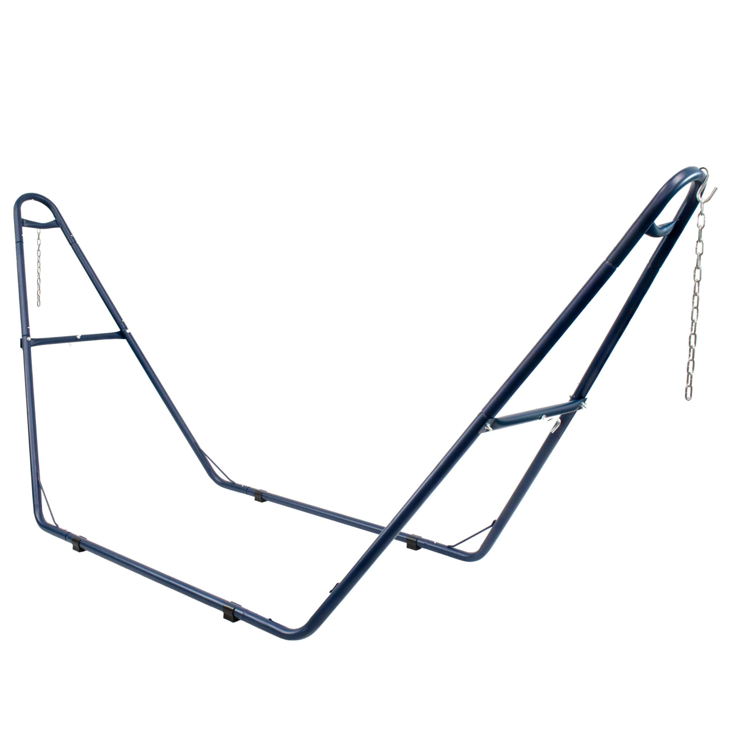 Sunnydaze Decor Universal Double Hammock Stand Only - 550-Pound Capacity - Heavy-Duty Hammock Stand for Outside - Fits 9 to 14 Foot Hammocks - Blue