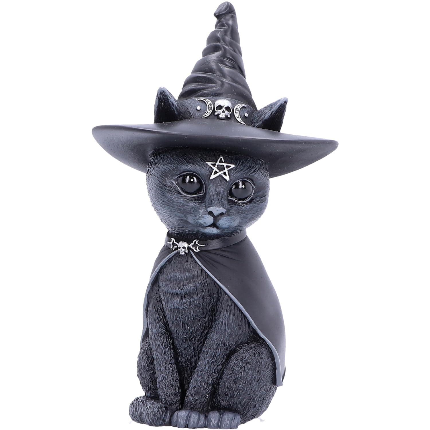 Nemesis Now Figurine Decor, Detailed Hand-Painted Polyresin, Black - Purrah Witches Hat Gothic Satanic Cat