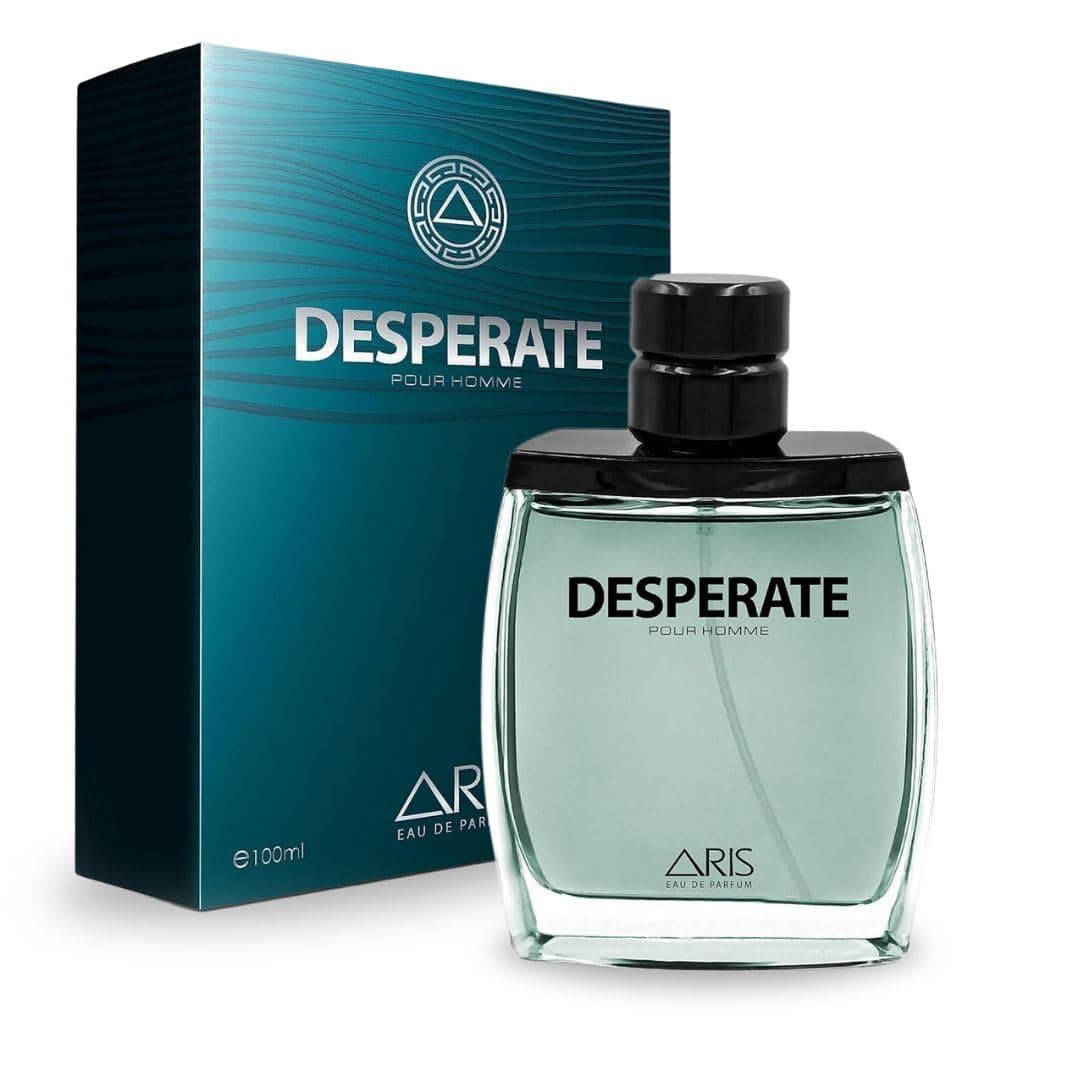 Desperate by ARIS Eau de Parfum for Men – Long-Lasting Cologne with Bold Scent – 100ml Perfume Spray for Daily Wear or Gifting – Perfume for Men Comes with Extra 15ml Sample (Random Scent Included)