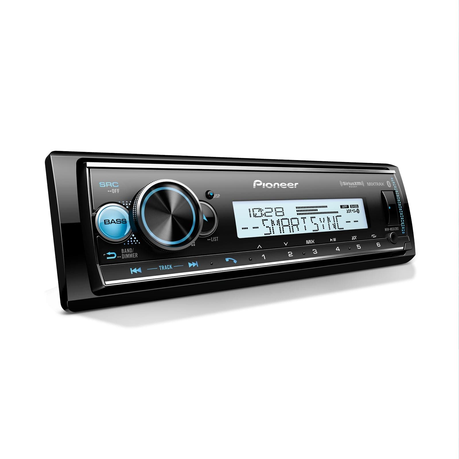 MVH-MS512BS Audio Digital Media Receiver - Single Din Bluetooth Car Stereo with Amazon Alexa and Enhanced Audio Functions