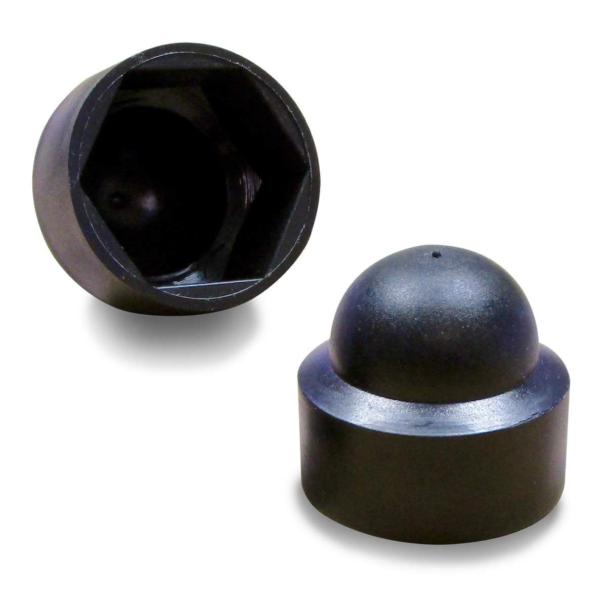 ajile - 100 Pieces - Snap on Domed nut Bolt Cap, Protective Cover for M8, 13 mm nut - Black Plastic - FAH113-L