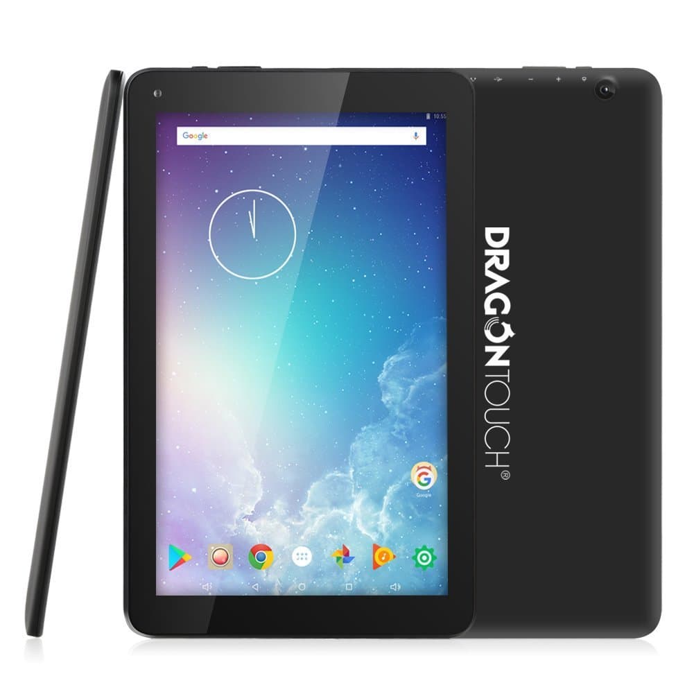 Dragon Touch V10 10 inch GPS Android Tablet Android 7.0 Nougat MTK Quad Core 1GB RAM 16GB Storage, 800x1280 IPS Display with Mini HDMI