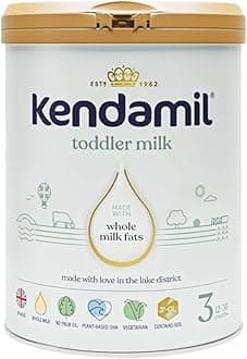 Kendamil Toddler Formula Milk Powder | 12-36 Months Stage 3 (800g) | British Made Whole Milk Formula Baby Powder – Vegetarian, No Palm Oil, No GMOs –with Omega 3 DHA, Omega 6 ARA and Prebiotics
