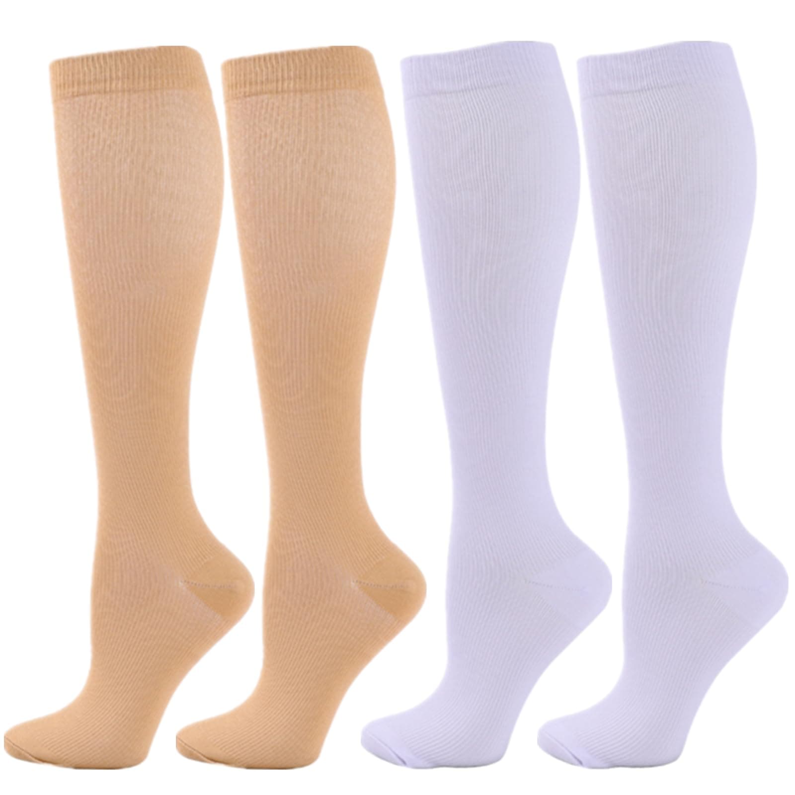 Compression Socks for Women Men, 2/3/4/6 Pairs 20-25mmHg Knee High Socks Compression Stockings for Sport, Athletic, Edema, Diabetic, Varicose Veins, Travel, Pregnancy, Nursing