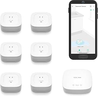 Water Leak Starter Kit: Hub + 6 Leak Sensor 4 (105 dB Siren), LoRa Long-Range, App/SMS/Email Alerts, D2D Offline, 2 AAA Up to 5-Year Battery, Compatible with Alexa/IFTTT/Home Assistant