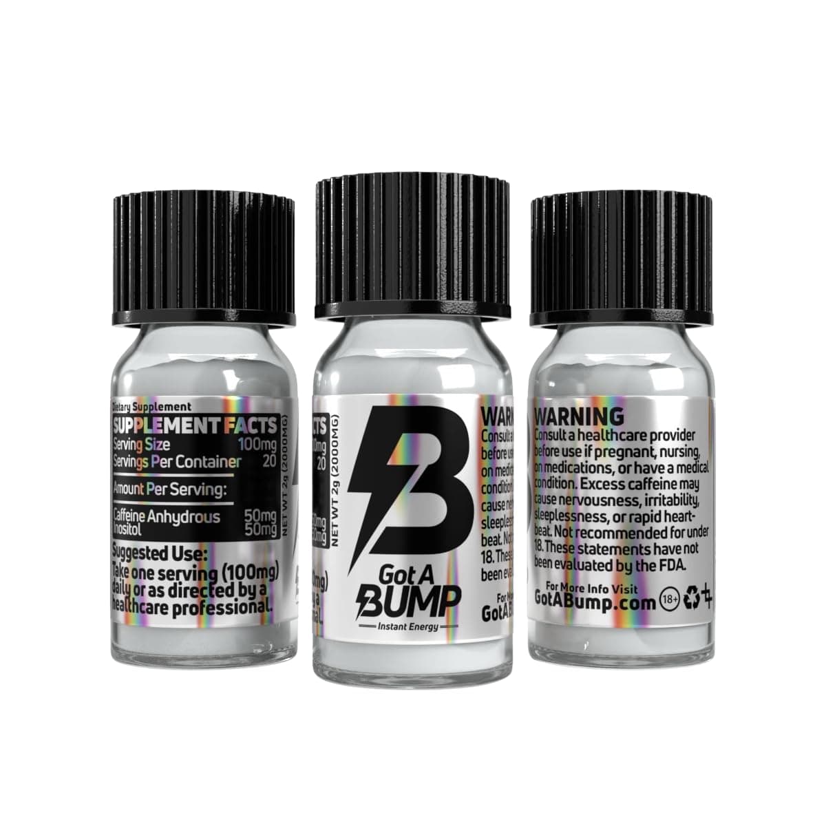 Got A Bump™ - 1g Container (500mg Caffeine Per Vial) (2-Pack)