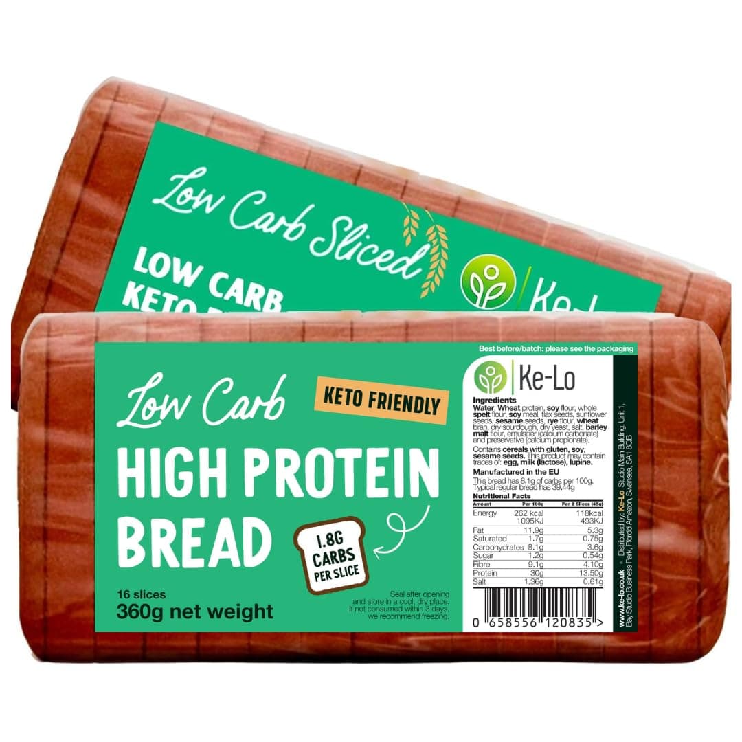 Keto-Pro Low Carb Keto Friendly Bread (2 Pack) | Keto Bread | Low Carb Bread | Low Calorie Bread Helping You Stay Fuller for Longer | Low Carb Snacks & Keto Food | Low Carb Bread UK