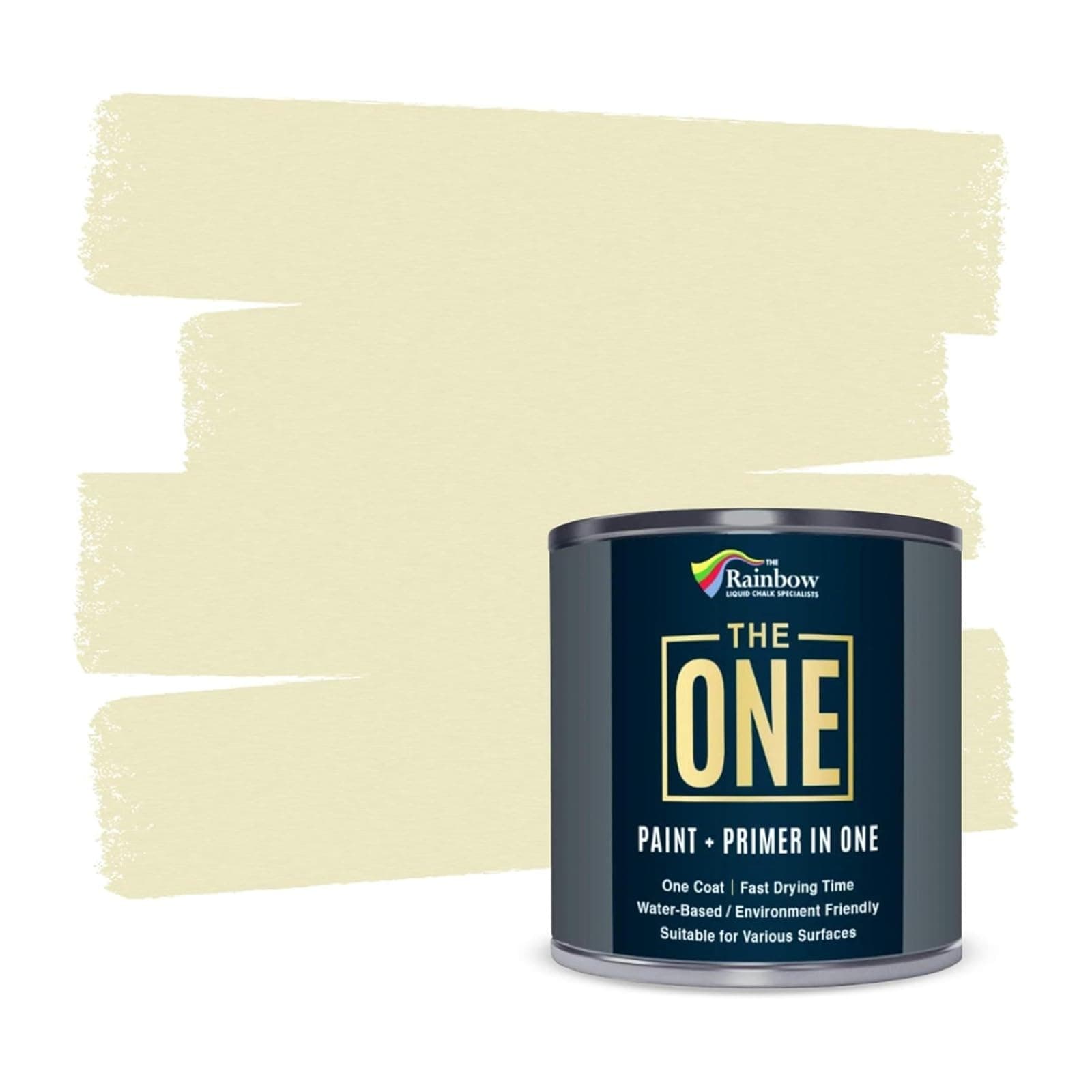 The One Paint - Satin Finish - Multi Surface Paint 1 Litre (Cream)