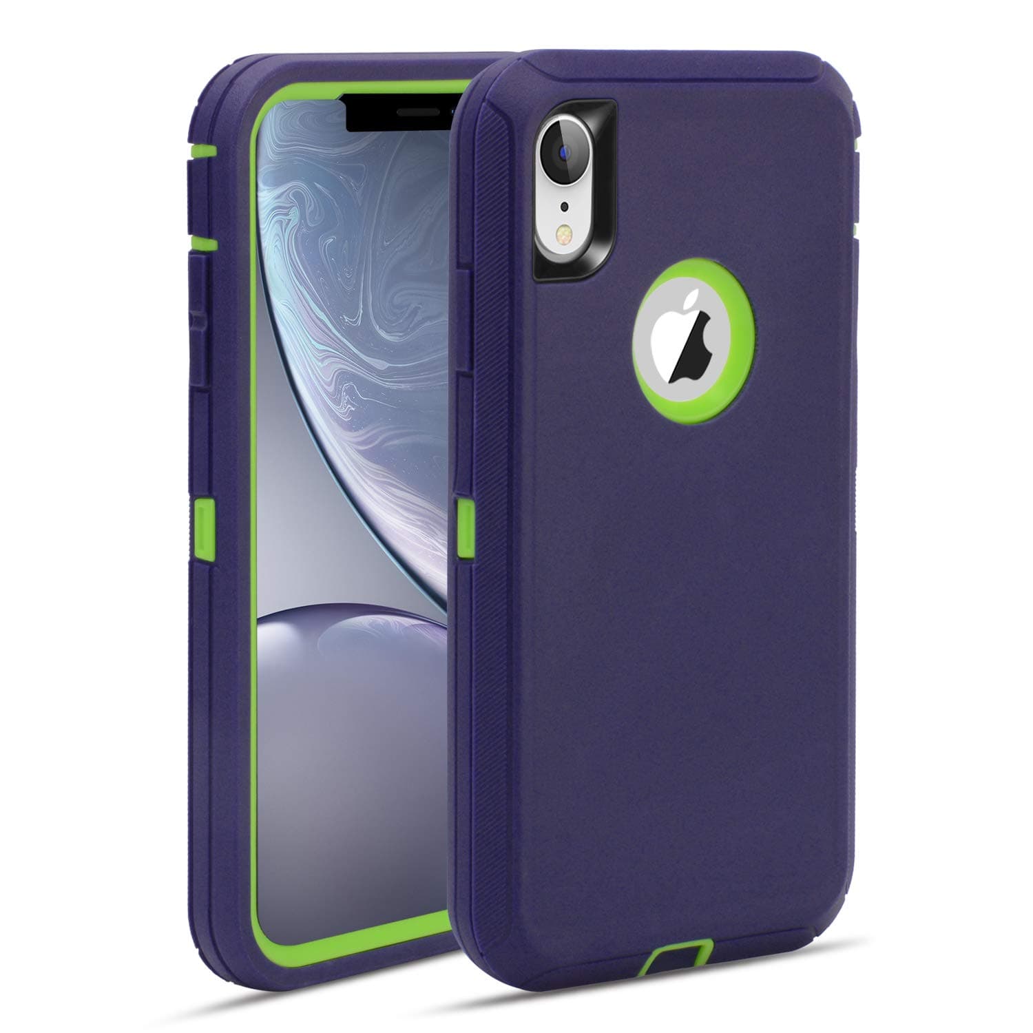 MAXCURY for iPhone XR Case, Heavy Duty Shock Absorption Full Body Protective Case for iPhone XR with Hard PC Bumper + Soft TPU Back Cover Not Built in Screen Protector