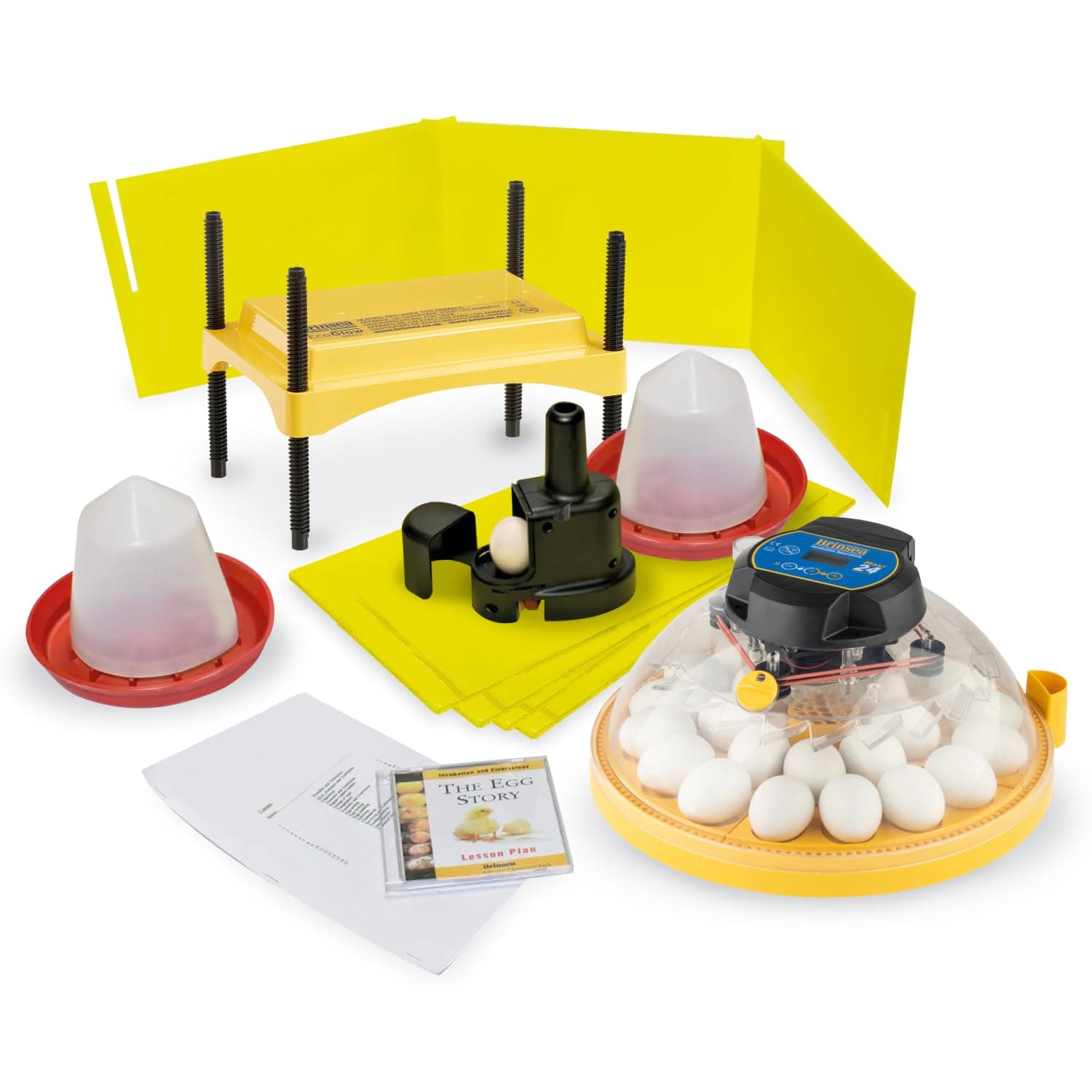 Maxi 24 Advance Egg Incubator Classroom Kit Brooder Pack for Students with Lesson Plan, Egg Scope, EcoGlow Brooder, Plastic Chick Enclosure, Feeder and Drinker for Hatching Chicks, Ducklings