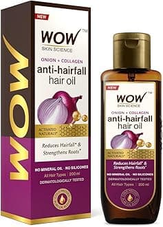 Onion Black Seed Hair Oil - Nourishing Treatment for Dry, Damaged Hair Growth with Almond, Castor, Olive, Coconut & Jojoba Oils