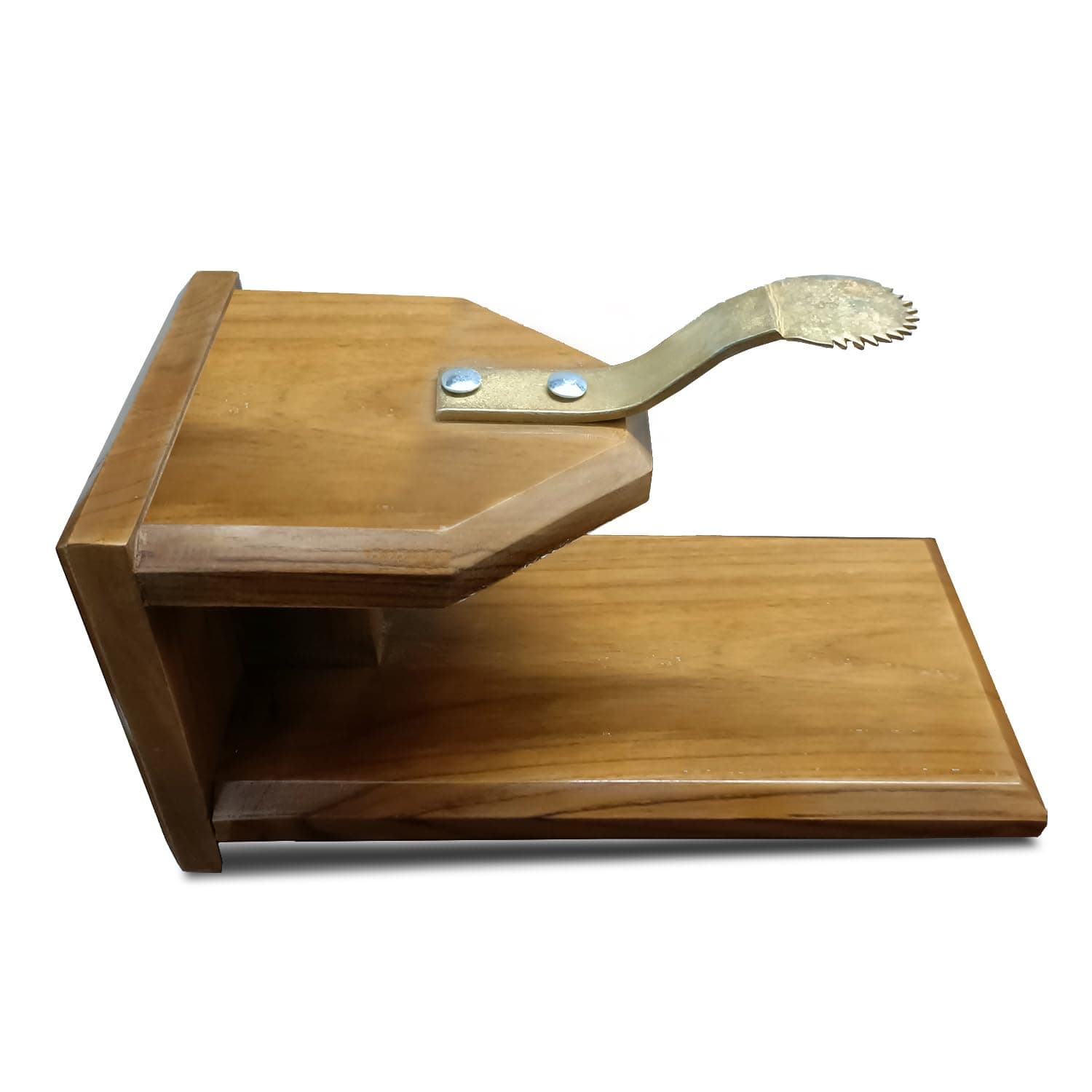 Xillion Coconut Scraper Teak Material with Fixed Iron Grater Blade -Table top- Movable chirava for Home and Kitchen